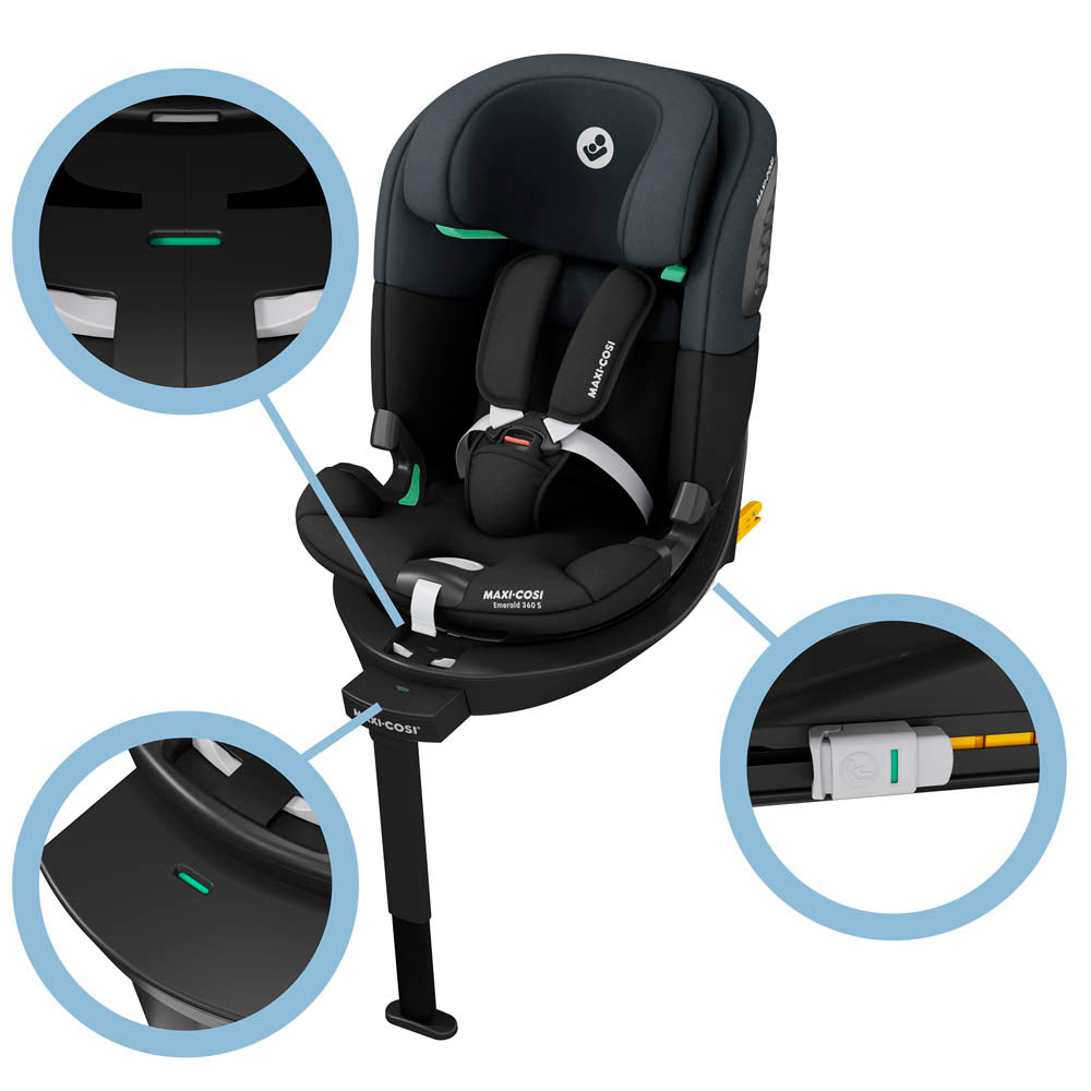 Maxi Cosi Emerald 360 S i-Size (All Size) - Tonal Black