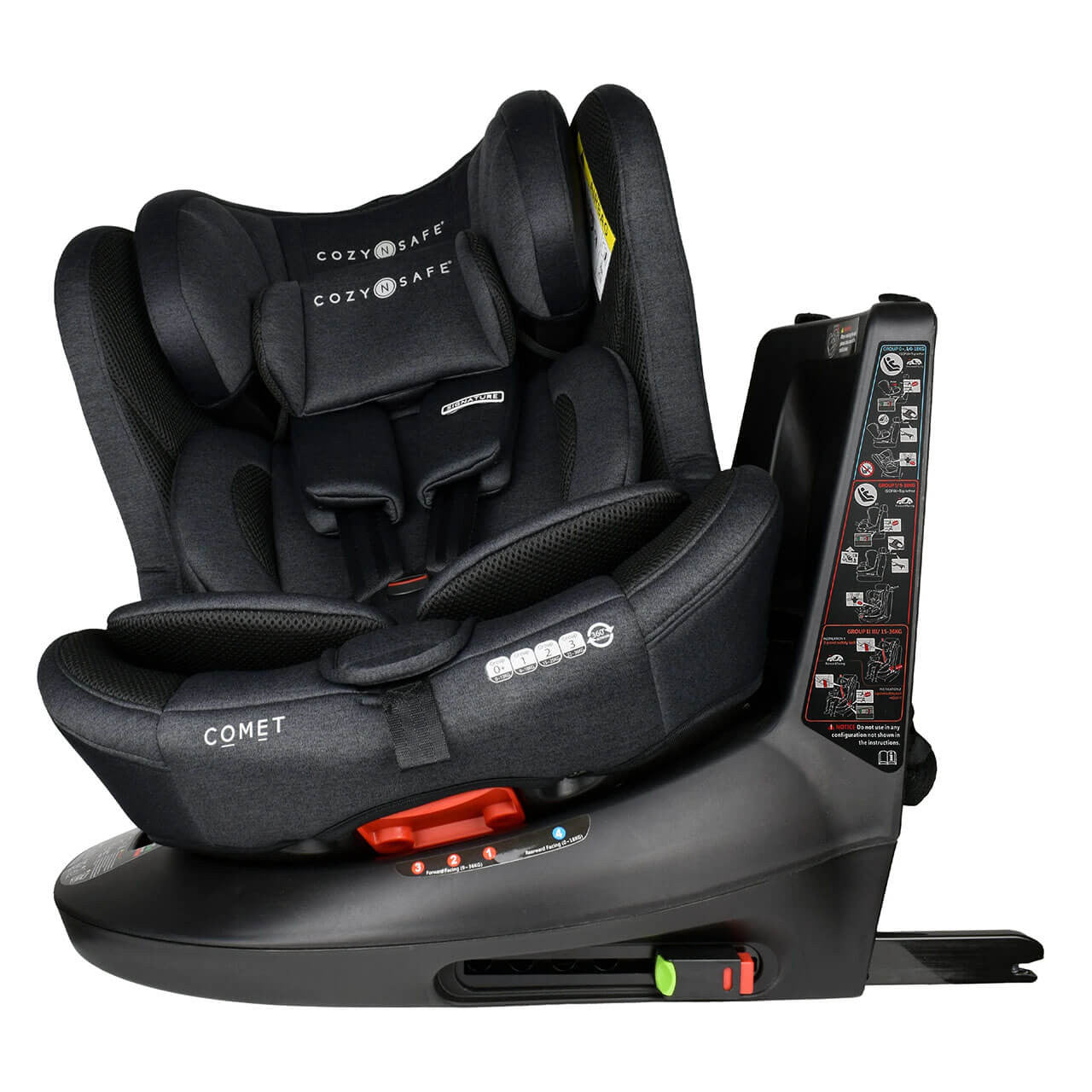 Cozy N Safe Comet 360 0+/1/2/3 Car Seat - Black
