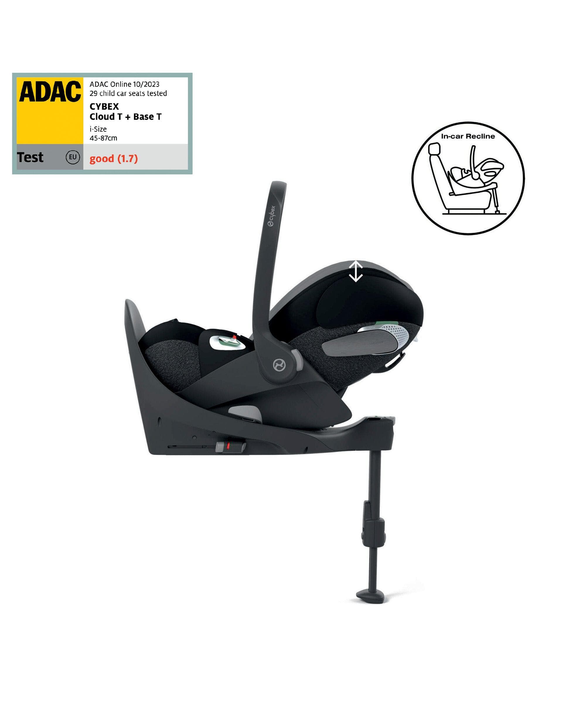 Cybex Cloud T i-Size Rotating Baby Car Seat - Sepia Black