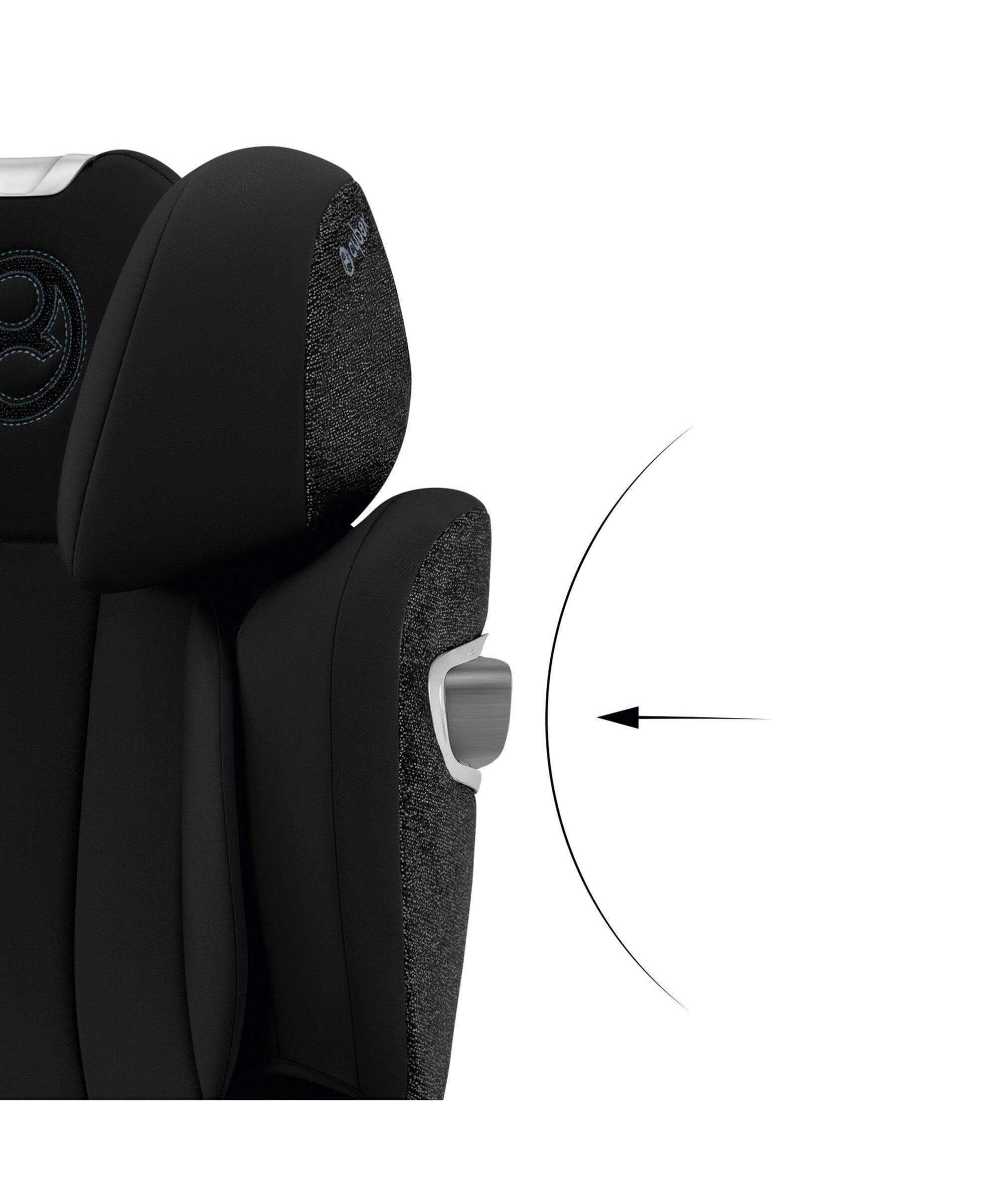 Cybex Solution T i-Fix High-back Booster Car Seat in Moon Black