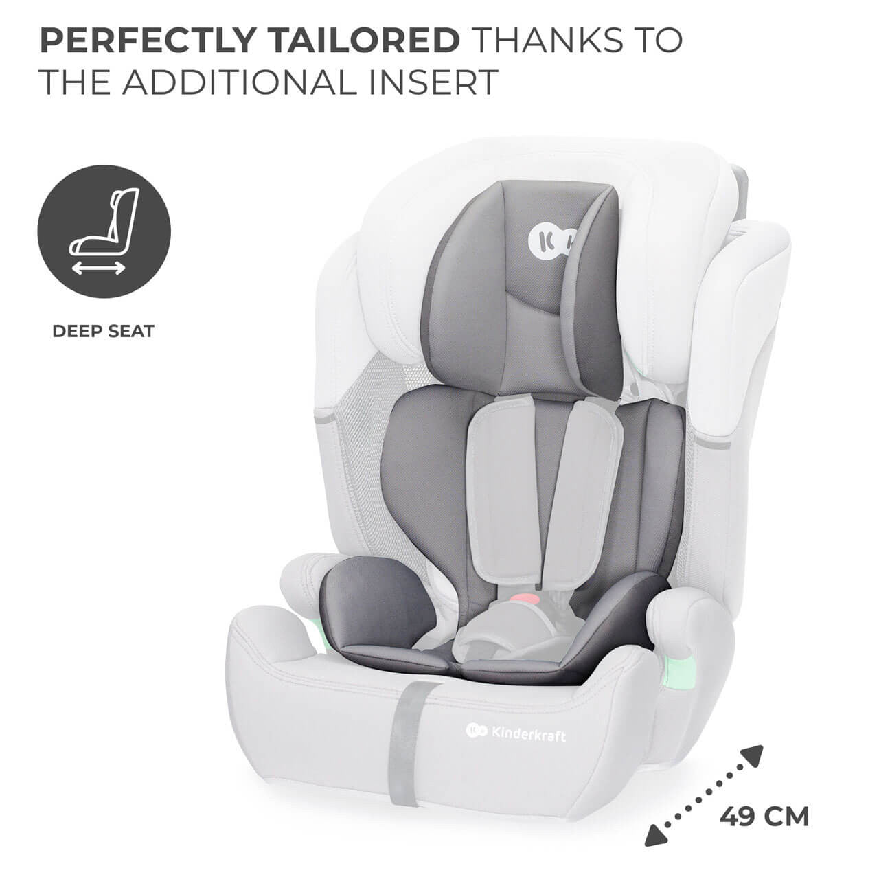 Kinderkraft Comfort Up iSize Car Seat - Grey