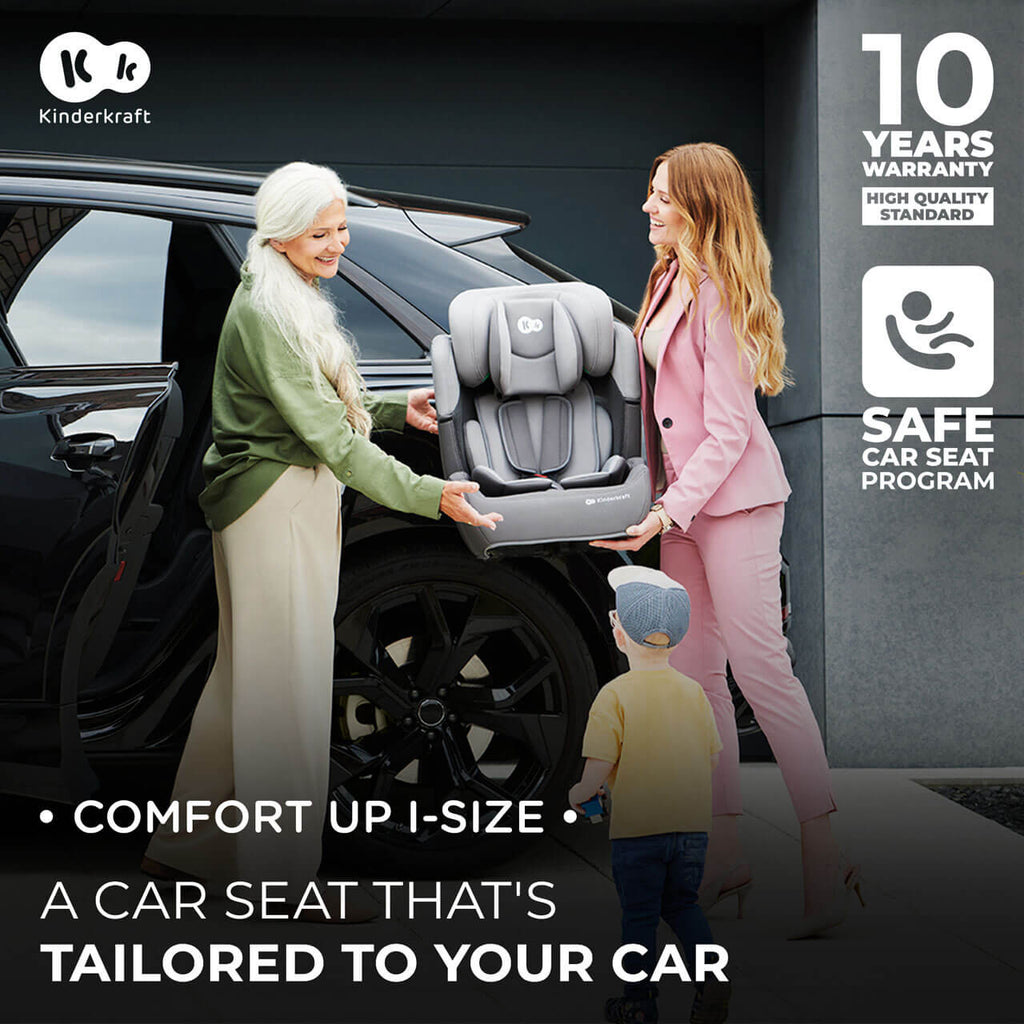 Kinderkraft Comfort Up iSize Car Seat - Grey