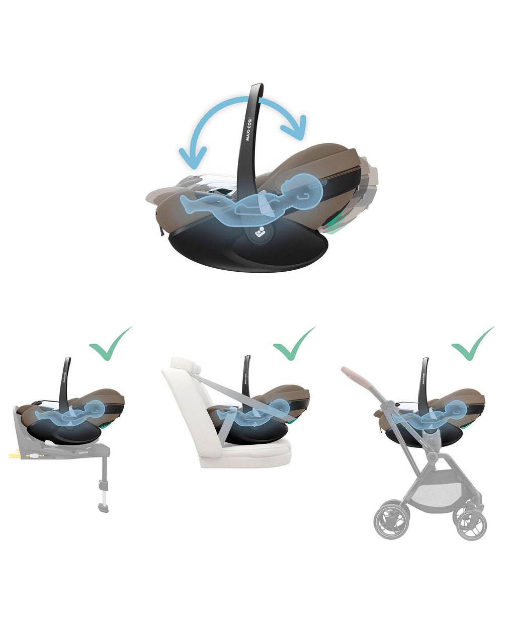 Maxi-Cosi Pebble 360 Pro² Car Seat - Twillic Truffle