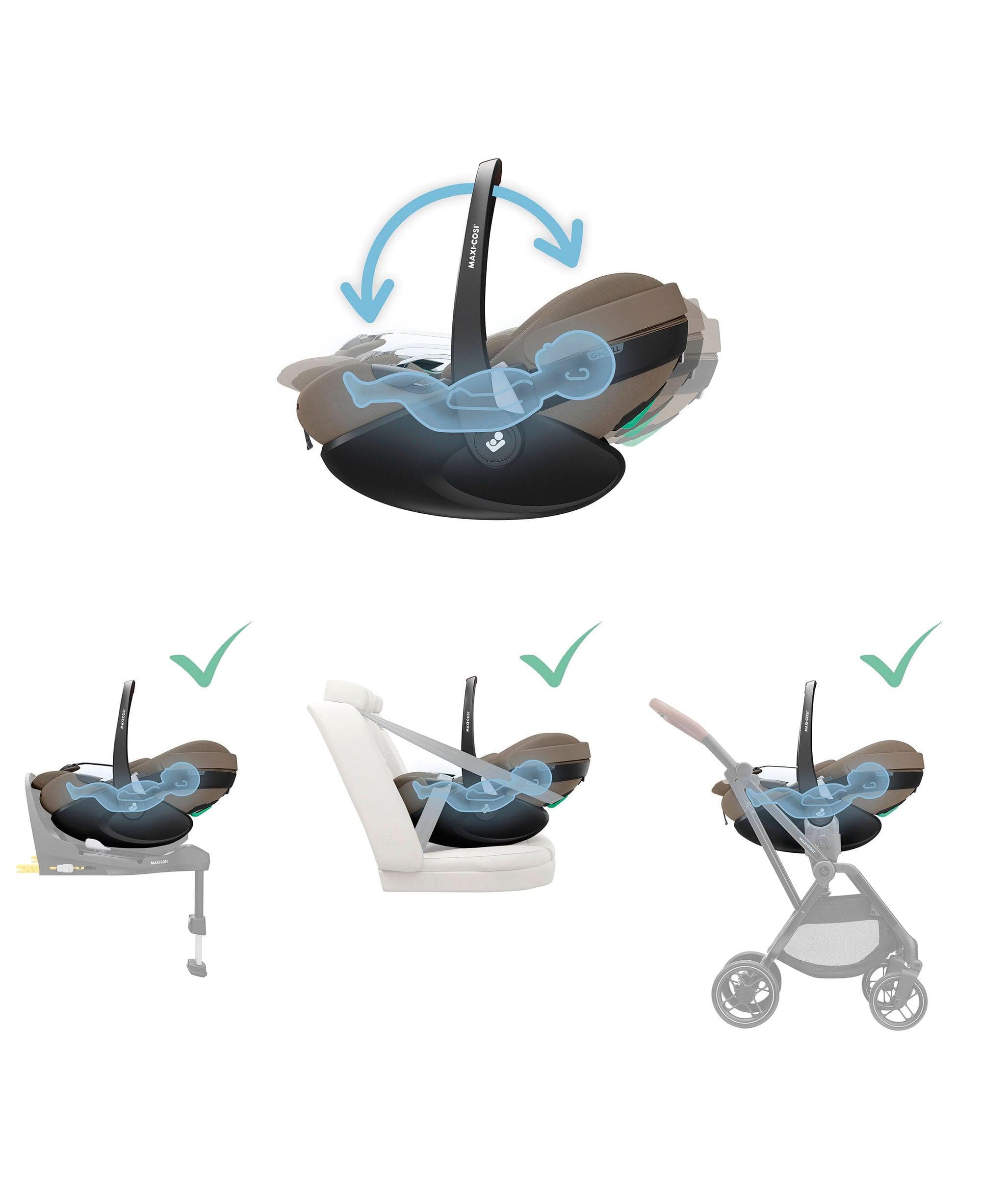 Maxi-Cosi Pebble 360 Pro² Car Seat - Twillic Truffle