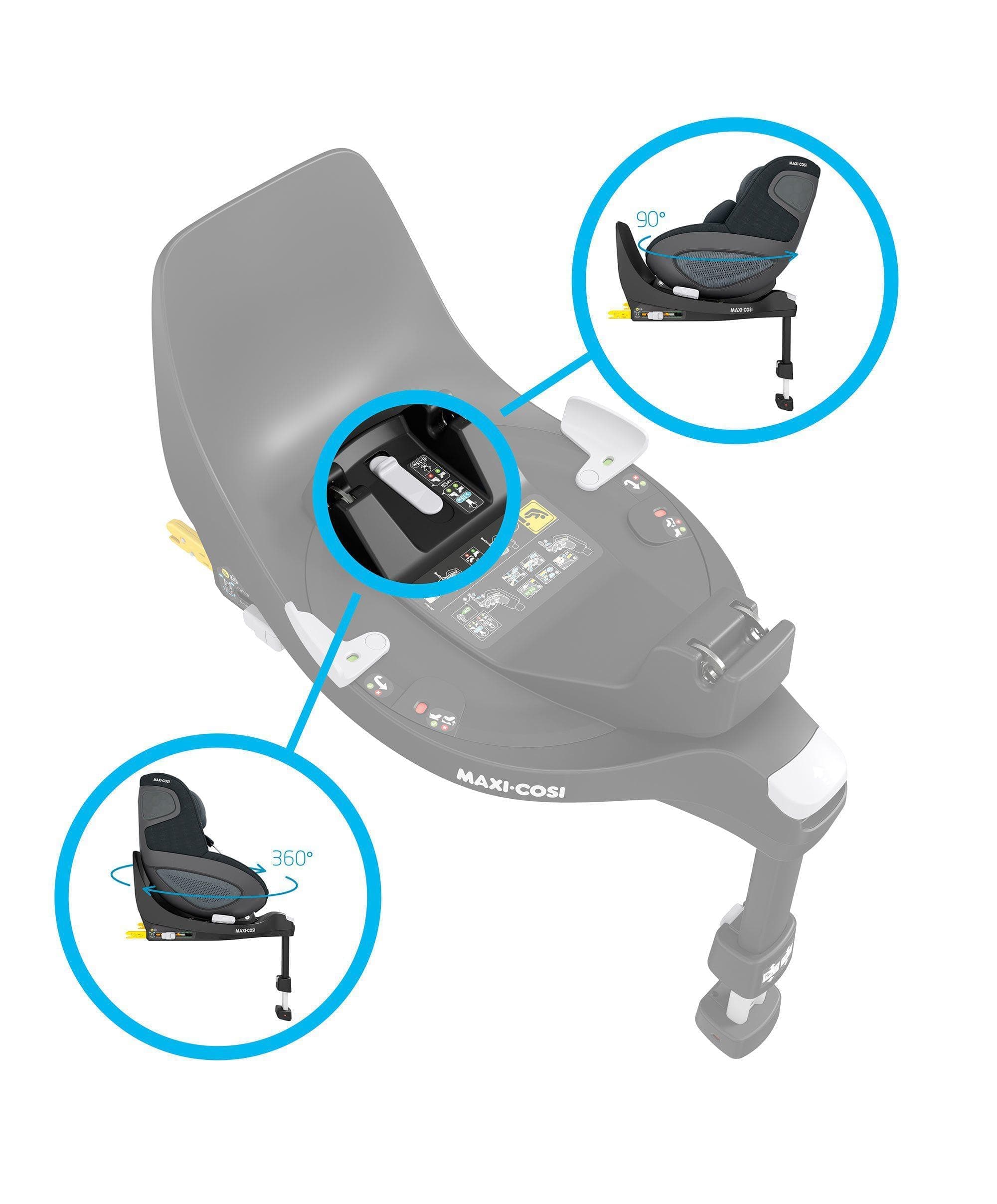 Maxi-Cosi Pebble & Pearl 360 Car Seat Bundle - Black